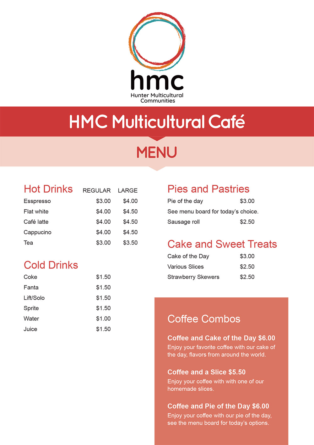 HMC Cafe Menu - CLICK TO VIEW